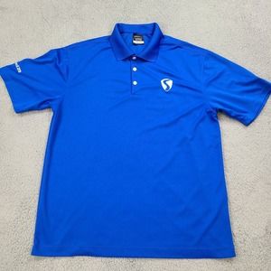 Nike Polo Shirt Mens‎ Large Blue Golf Dri Fit Short Sleeve Dealer Council 2019